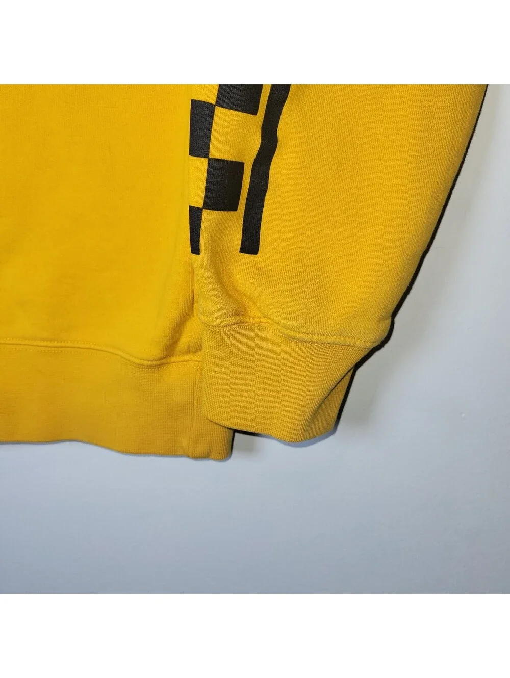 Justin Bieber Purpose Tour Sweatshirt Mens Medium Yellow Checkerboard